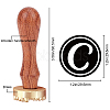 1Pc Golden Tone Brass Stamp Head DIY-CP0007-81C-2