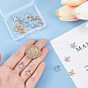 20Pcs 2 Colors Rack Plating Brass Micro Pave Clear Cubic Zirconia Charms KK-PH0009-43-3