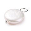 Natural Baroque Pearl Keshi Pearl Pendants PALLOY-JF01494-02-3