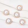 Plastic Imitation Pearl Shank Buttons FIND-NB0003-71KCG-2