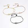 Adjustable Brass Bolo Bracelets BJEW-P200-11-1