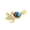 Brass Micro Pave Cubic Zirconia Pendants KK-S507-10G-2