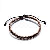 Adjustable Braided Leather Cord Bracelets BJEW-P099-21-2