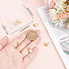 6Pcs Real 18K Gold Plated Brass Enamel Pendants KK-BBC0015-31-3