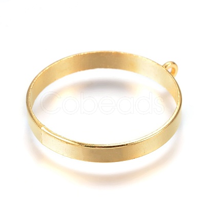 Alloy Open Back Bezel Big Pendants PALLOY-TAC0003-01G-1
