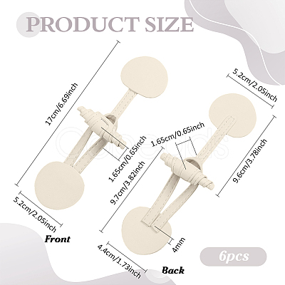 Leather Toggle Buckles FIND-WH0199-469C-1