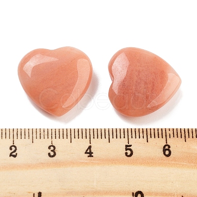 Heart Natural Red Aventurine Worry Stone G-C134-06A-21-1