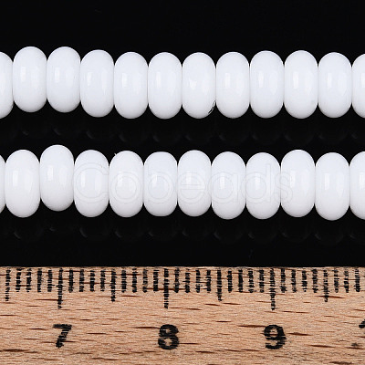 Opaque Solid Color Glass Beads Strands GLAA-ZX008-6mm-18G-1