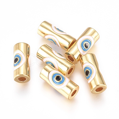 Brass Enamel Beads X-KK-L189-20G-1