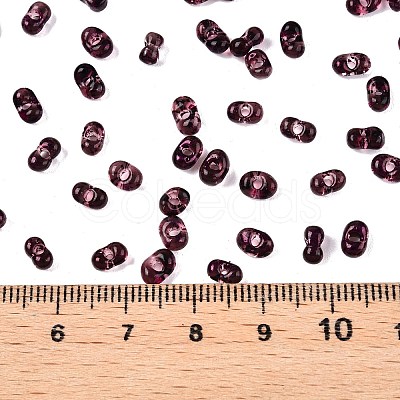 Picasso Spray Painted Glass Seed Beads SEED-T006-04-22-1