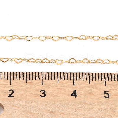 1/20 14K Gold Filled Heart Link Chain Necklaces for Women NJEW-Z068-03G-01-1