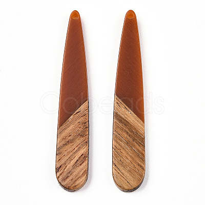 Resin & Walnut Wood Pendants X-RESI-S358-40Q-1