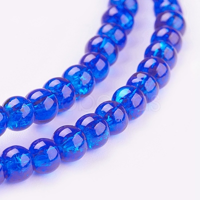 Crackle Glass Beads Strands X-CCG-Q001-4mm-14-1