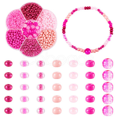 7 Styles Glass Seed Beads SEED-TA0001-41A-1