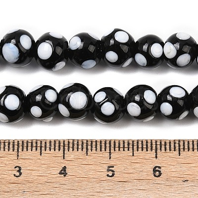 Handmade Lampwork Beads LAMP-D002-8mm-01J-1