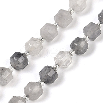 Natural Cloudy Quartz Beads Strands G-O201B-115F-1