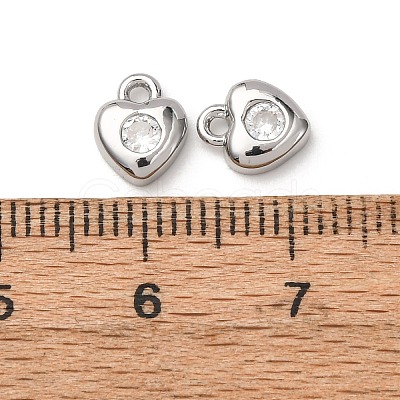 Brass Micro Pave Cubic Zirconia Pendants ZIRC-L105-05C-P-1