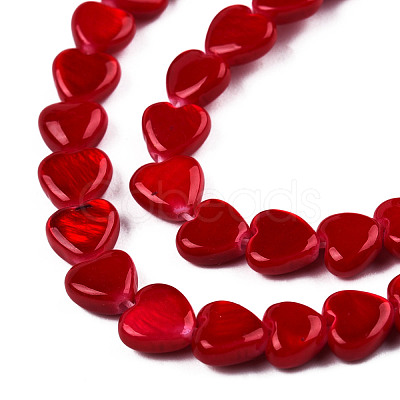 Spray Painted Natural Freshwater Shell Beads Strands SHEL-N026-69A-1