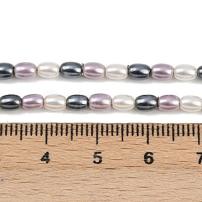 Electroplated Shell Pearl Beads Strands BSHE-H113-06B-04-1