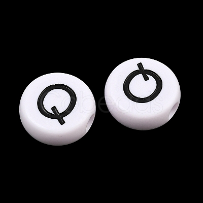 Opaque White Acrylic European Beads AC-CBA3BDD-01Q-1