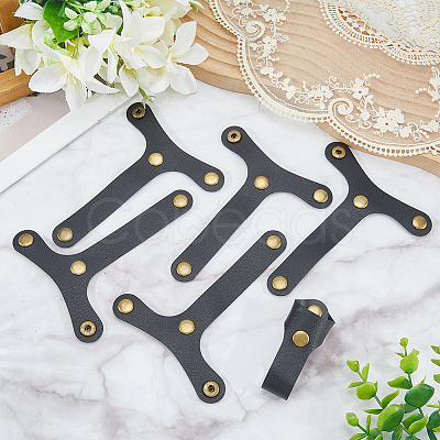 PU Leather Fixed Buckle Luggage Straps AJEW-WH0696-359B-1