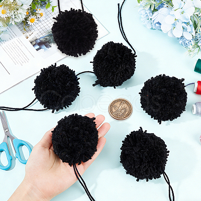 12Pcs DIY Craft Polyester Pom Pom Ball AJEW-CY0002-95A-1