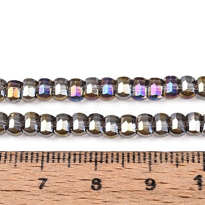 Electroplate Transparent Glass Beads Strands EGLA-N022-09A-B03-1