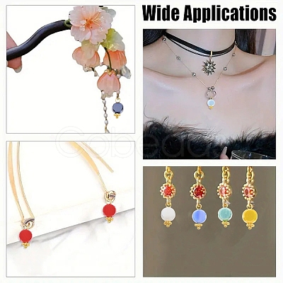 20Pcs Glass Pendants PALLOY-YW00121-1