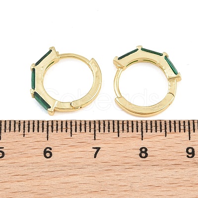 Brass Micro Pave Cubic Zirconia Hoop Earrings KK-CBA8324-12G-02-1
