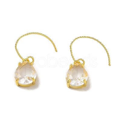 Teardrop Brass Hook Dangle Earring EJEW-R162-01G-1