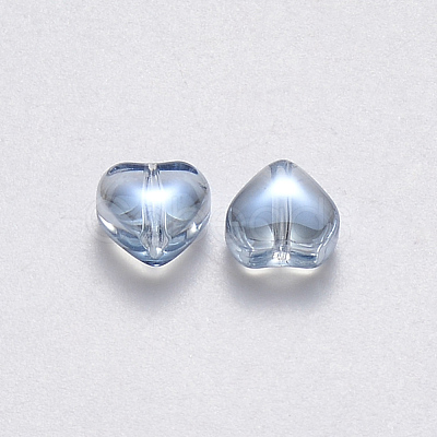 Transparent Spray Painted Glass Beads GLAA-R211-02-D04-1