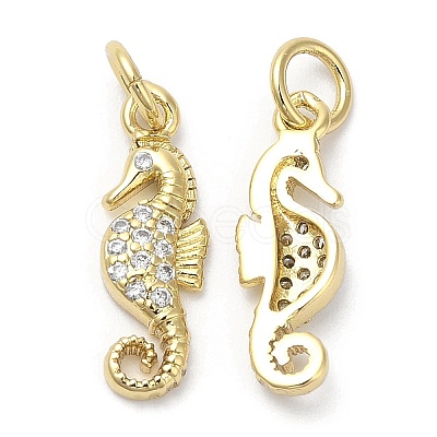 Brass Micro Pave Cubic Zirconia Pendants KK-Q775-04G-1