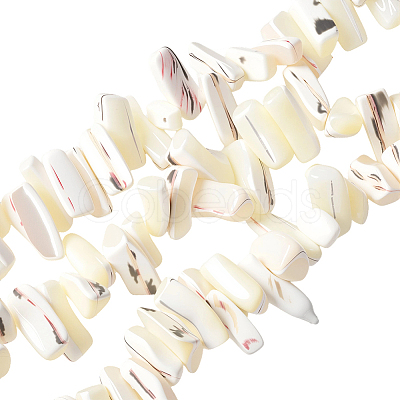 1 Strand Dyed Natural Trochus Shell Beads Strands SSHEL-PA0001-01B-1