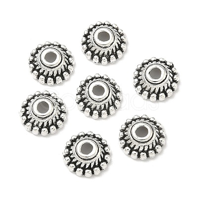 Tibetan Style Alloy Bead Caps X-LF1235Y-NF-1