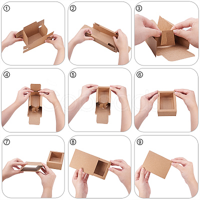 Kraft Paper Folding Box CON-WH0010-01F-C-1