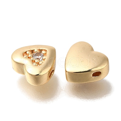 Brass Micro Pave Cubic Zirconia KK-Q001-05G-03-1