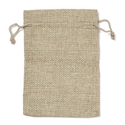 Christmas Printed Burlap Packing Pouches Drawstring Bags ABAG-Q053-02A-12-1