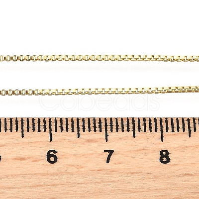 1MM Brass Box Chain Necklaces NJEW-Z083-01G-1