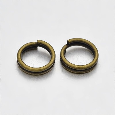 Brass Split Rings KK-E647-10AB-6mm-1