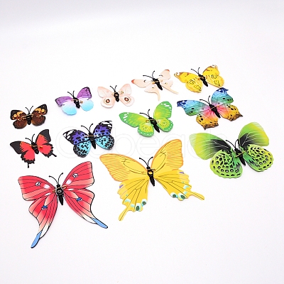 PVC Butterfly Wall Decorations DIY-WH0221-34-1