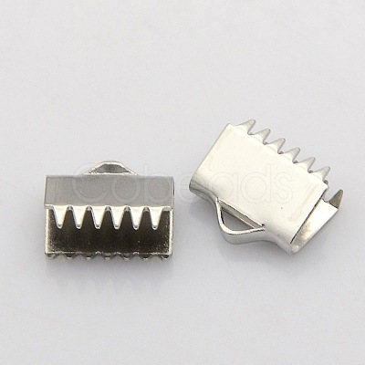 Tarnish Resistant 304 Stainless Steel Ribbon Clamp Ends STAS-N024-07-1