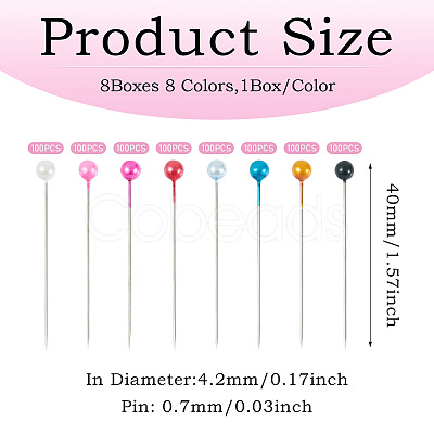 8Boxes 8 Colors Iron Pins TOOL-TA0001-05-1