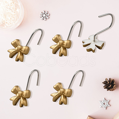 12Pcs Resin with Iron Hook for Bath Curtain FIND-CN0002-31-1