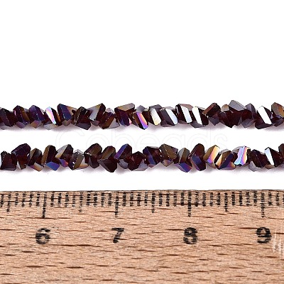 Electroplate Transparent Glass Beads Strands LS-EGLA-Q139-01A-A28-1