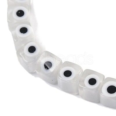Handmade Evil Eye Lampwork Beads Strands LAMP-G166-16B-1