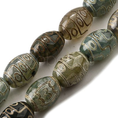 Tibetan Style dZi Beads Strands G-S389-A03-1