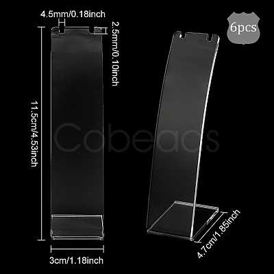 Transparent Acrylic Necklace Display Stands NDIS-WH0006-10-1