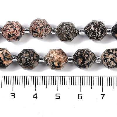 Natural Snowflake Obsidian Beads Strands G-O201B-133G-1