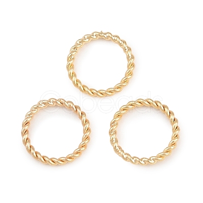 Brass Soldered Closed Jump Rings KK-K253-15D-03G-1