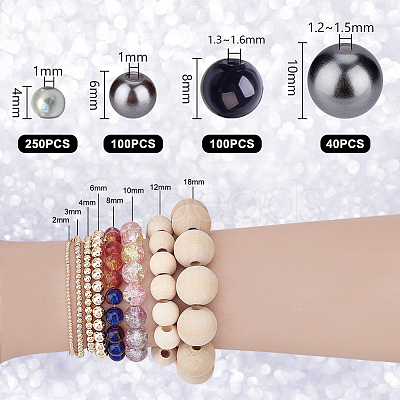 Eco-Friendly Dyed Glass Pearl Round Pearlized Bead HY-PH0009-RB053-1